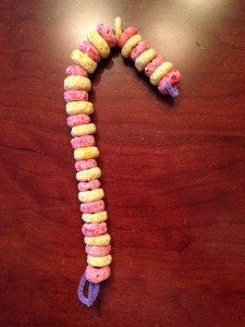 Fruit loop candy cane